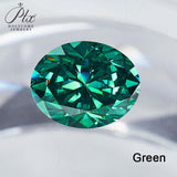 Sparkling Multicolor Moissanite Oval Cut 8Hearts 8Arrows Brilliant Facets Exquisite Loose Gemstones for Jewelry Crafting