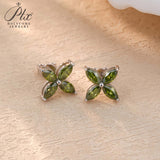 925 Sterling Silver with Hearts and Arrows Cut D Color VVS1  Moissanite Marquise Earrings  GRA Certificate Daily Wear