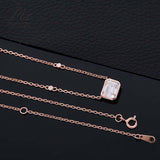 6×8mm Lab Grown Gemstone Emerald Cut Necklace D Color Ruby Sapphire Emerald VVS1 Clarity Banquet Anniversary