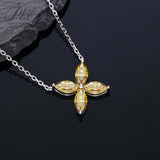 925 Sterling Silver D Color VVS1 Moissanite Four-leaf clover Necklace Daily Wear Gift-Giving
