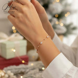 Elegant Moissanite Teardrop Bracelet Pear Shape Gem Beaded Chain Chic Women’s Everyday Jewelry Delicate Shine Fashion Gift