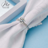 Hexagon Round Moissanite Pavé Ring Women Only Gifts For Festivals And Anniversaries