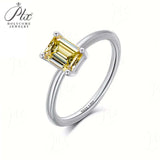 Emerald Cut Ring 1-10CT Moissanite&Ruby&Sapphire&Zambian 925 Sterling Silver Wedding Eternal Band Anniversary Gift Classical