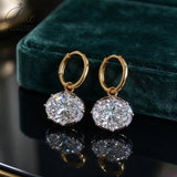 Lab Grown Diamond Earrings Luxury Oval Cut 2/4ct DEF VS 10K/14K/18K Solid Yellow Gold for Women Hypoallergenic Office Ready