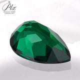 0.35-3.54ct Loose Multi-Size Pear-Shaped Zambian Emeralds Are Hypoallergenic Providing Excellent Raw Materials For Designing DIY Christmas Gift Hair Accessories