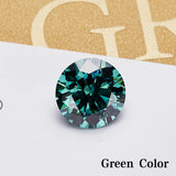 Lab Grown Moissanite Diamond Primary Color VVS1 Clarity Round Shape Brilliant Cut Beads Advanced Jewelry Making Materials