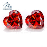 Multicolor Heart Cut Moissanite - Garnet Red Light Purple Sakura Pink Plated Iridescent Gem for Anniversary Jewelry