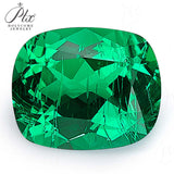 Bulk Wholesale Fat Rectangular Colombian Man-Made Cultivated Emeralds Multiple Sizes Can Be Used As DIY Jewelry Raw Materials