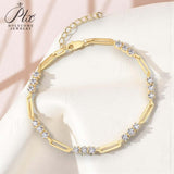Moissanite Bracelet 3.0mm Round Cut D Color 925 Sterling Silver Birthday Anniversary Gift Charms Pass Diamond Tester 16+3cm