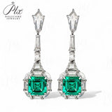 Custom Earrings 100% Real 925 Sterling Silver Lab Sapphire Columbia Ruby 10K/14K/18K Gold Fine Jewelry Wedding Gifts for Women