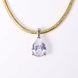 8-16 CT Custom Necklace Pear Cut Moissanite White 925 Sterling Silver Jewelry High-Quality Premium Christmas Gift Hypoallergenic