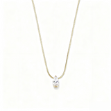 10K 14K 18K Yellow Gold Snake Chain Necklace 2CT Pear Cut Lab Diamond Pendant Necklace Custom Birthday Anniversary Gift