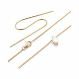 10K 14K 18K Yellow Gold Snake Chain Necklace 2CT Pear Cut Lab Diamond Pendant Necklace Custom Birthday Anniversary Gift