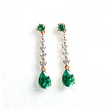 Custom Earrings Lab Grown Gemstones Pear Shape 925 Silver Anniversary Birthday Gift Hypoallergenic No Fade Factory Outlet Charm