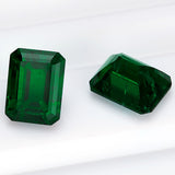 Loose Multi-Size Emerald-Shaped Zambian Emeralds Are Hypoallergenic Providing Excellent Raw Materials For Designing DIY Christmas Gift Hair Accessories