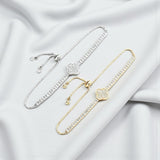 Full-Drill Small Flower Tennis Bracelet Women-Only 2mm D-Color Round Moissanite Anniversary Gift