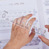 CUSTOM ZIRCON SETS - COMPARISON CHART FOR VARIOUS SHAPES AND SIZES SUITABLE FOR JEWELRY TOOLS