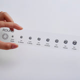 CUSTOM ZIRCON SETS - COMPARISON CHART FOR VARIOUS SHAPES AND SIZES SUITABLE FOR JEWELRY TOOLS