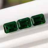 Loose Multi-Size Emerald-Shaped Zambian Emeralds Are Hypoallergenic Providing Excellent Raw Materials For Designing DIY Christmas Gift Hair Accessories