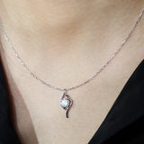 1 Carat Lightning Necklace 925 Silver Fashionable and versatile