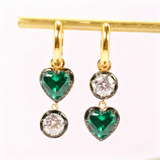 Romantic Heart Shaped Lab-Grown Gemstone Earrings Multi Color Fashion Jewelry for Women Ideal for Daily Wear Hypoallergenic