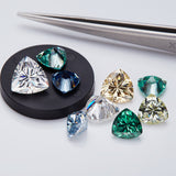 Lab Grown Loose Moissanite Diamond Wholesale Multicolor Trillion Shape VVS1 Clarity for Gemstone Making GRA Certificate Beads