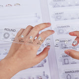 CUSTOM ZIRCON SETS - COMPARISON CHART FOR VARIOUS SHAPES AND SIZES SUITABLE FOR JEWELRY TOOLS