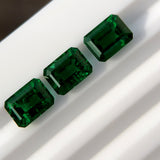 Loose Multi-Size Emerald-Shaped Zambian Emeralds Are Hypoallergenic Providing Excellent Raw Materials For Designing DIY Christmas Gift Hair Accessories