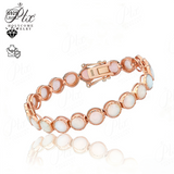 Opal Bracelet 925 Sterling Silver 2/3/4/5mm White/Blue Color Simple Classic Women Chain Jewelry Advanced Jewelry Charms Elegant