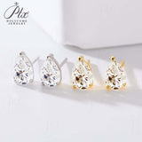 D Color Moissanite Pear Shape Moissanite Stud Screw Back Earring Jewelry 100% 925 Sterling Silver For Women Gift
