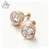 925 Sterling Silver Fine Jewelry Hoop Earrings Set 0.5ct 1ct 2ct Round Lab Grown Diamond Hypoallergenic Custom Brand Earrings Factory Direct Daily Match Ideal Gift
