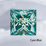 Moissanite Stone Moissanite Stone 0.35ct-5ct Colorful VVS1 Princess Shape Excellent Beads For Women's Jewelery Diamond Ring
