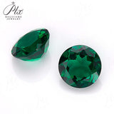 Loose Multi-Size Round Zambian Emeralds Can Be Used As Raw Materials For DIY Jewelry Rings Necklaces Earrings Etc Hypoallergenic