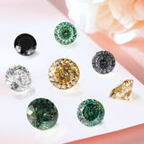 Moissanite Loose Stone Multicolor Primary Color Round Shape Hundred Sided Cut with GRA Certificate Jewelry Rings Earrings Making