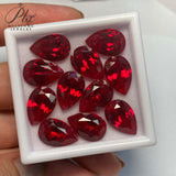 Multi-Size Pear-Cut Lab-Grown Ruby Wholesale Which Can Be Used As DIY Jewelry Raw Materials Such As Rings Earrings Necklaces Etc