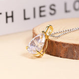 8-16 CT Custom Necklace Pear Cut Moissanite White 925 Sterling Silver Jewelry High-Quality Premium Christmas Gift Hypoallergenic