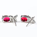 Moissanite Earrings Emerald/Ruby/Sapphire Styles 925 Silver Gift-Ready Hypoallergenic Fade-Resistant Factory-Direct Women Only