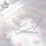 Moissanite Necklace Round Marquise Excellent Cut 925 Sterling Silver D Color GRA Certified Hypoallergenic Office Wear Jewelry