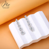 Pear-shaped Earrings Set with D/VVS Grade Moissanite & Colored Gemstones  This Jewelry Is An Ideal Choice for Party Gifts