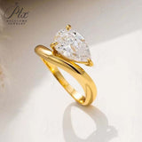 S925 Ring With 3CT Pear Shaped Moissanite D Color/Ruby/Sapphire/Colombian Emerald /Zambian Emerald VVS1 Clarity Customized For Banquet & Festival Gifts