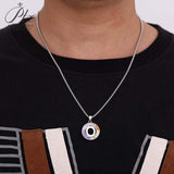 Zircon 925 Sterling Silver Rainbow Coloured Alphabet Necklace Commuting Daily Wear