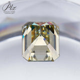 Wholesale Price Moissanite Stone Emerald Cut D Color Blue Green  VVS1 with GRA Certificate 0.5ct-10ct Gemstones