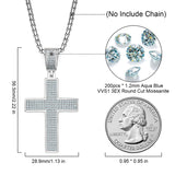 Dazzling Moissanite Hip-hop Cross Necklace - Hypoallergenic Choice for Easter Gifting to Family For Both Men and Women
