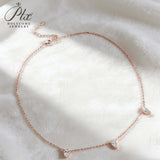 Tri-Pear Necklace with 3CT D Color Pear-shaped Moissanite S925 Plated White Yellow Rose Gold Chain Engagement Chrisrmas Daily