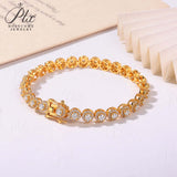 Round Bracelet Adorned with Exquisite Moissanite Accents Women's Style 925 Silver Material FashionableHoliday Gift