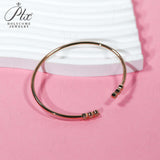 Open Bracelet 925 Sterling Silver with Moissanite Round Cut VVS1 Stones Sparkling Jewelry Gift for Women’s Special Occasions
