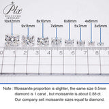 Loose Moissanite Stone 1 Carat Size 5x7mm Lab Grwon Diamond Brilliant Radiant Cut D Color  charms for jewelry making