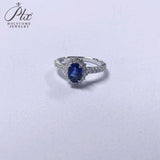 Gemstones Ring Oval Cut Lab Grown Ruby Sapphire Columbia Padparadscha 925 Silver Anniversary Gifts Charms Jewelry for Woman