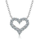 925 Sterling Silver D Color Heart Moissanite Stone Necklace Diamond  Clarity for Women Jewelry Pendant
