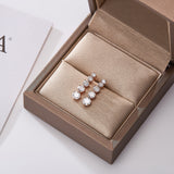 Moissanite Earrings Tassel Pendant Ear Stud Piercing  Ten Stones Round Shape 925 Sterling Silver Top Quality Wedding Jewelry